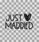 Preview: Aufkleber "Just married (30x17cm)"