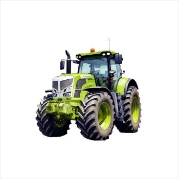 Bügelbild - Traktor modern grün