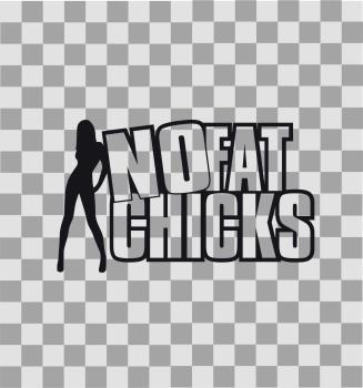 Aufkleber "no fat chicks"