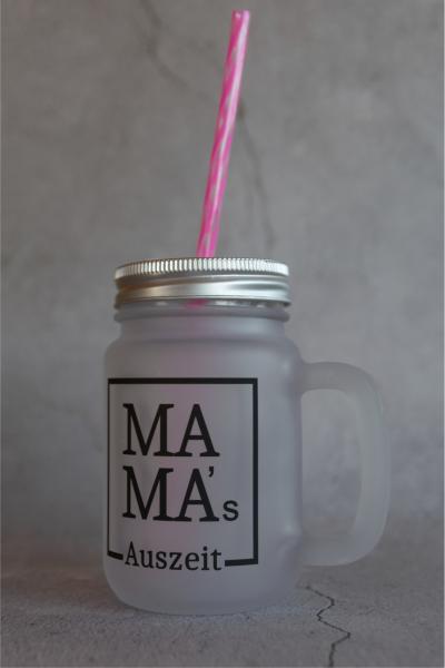 Trinkglas mit Henkel " Mama's Auszeit"