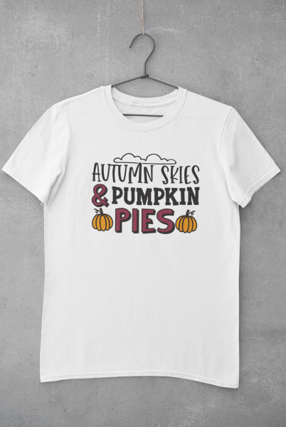 T-Shirt "autumn skies pumpkin pies"