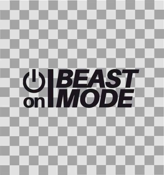 Aufkleber "Beast mode"