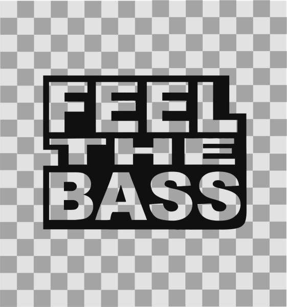 Aufkleber "Feel the Bass"